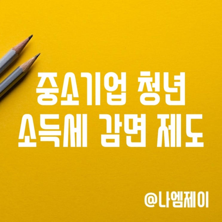 중소기업 청년 취업자 소득세 감면 제도 중소기업 청년 취업자 소득세 감면 제도