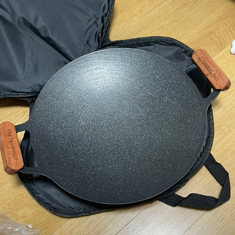 캠핑템 추천! 국산 라체나 그리들 (IH 깊은 그리들 34cm) 코팅 전골구이팬
