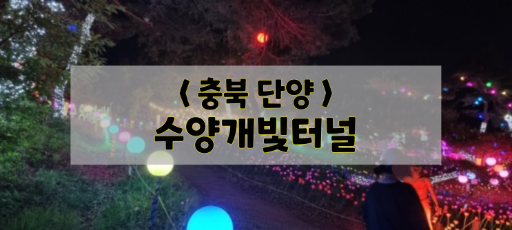  단양/체험/수양개빛터널(feat.추천과 비추 사이)