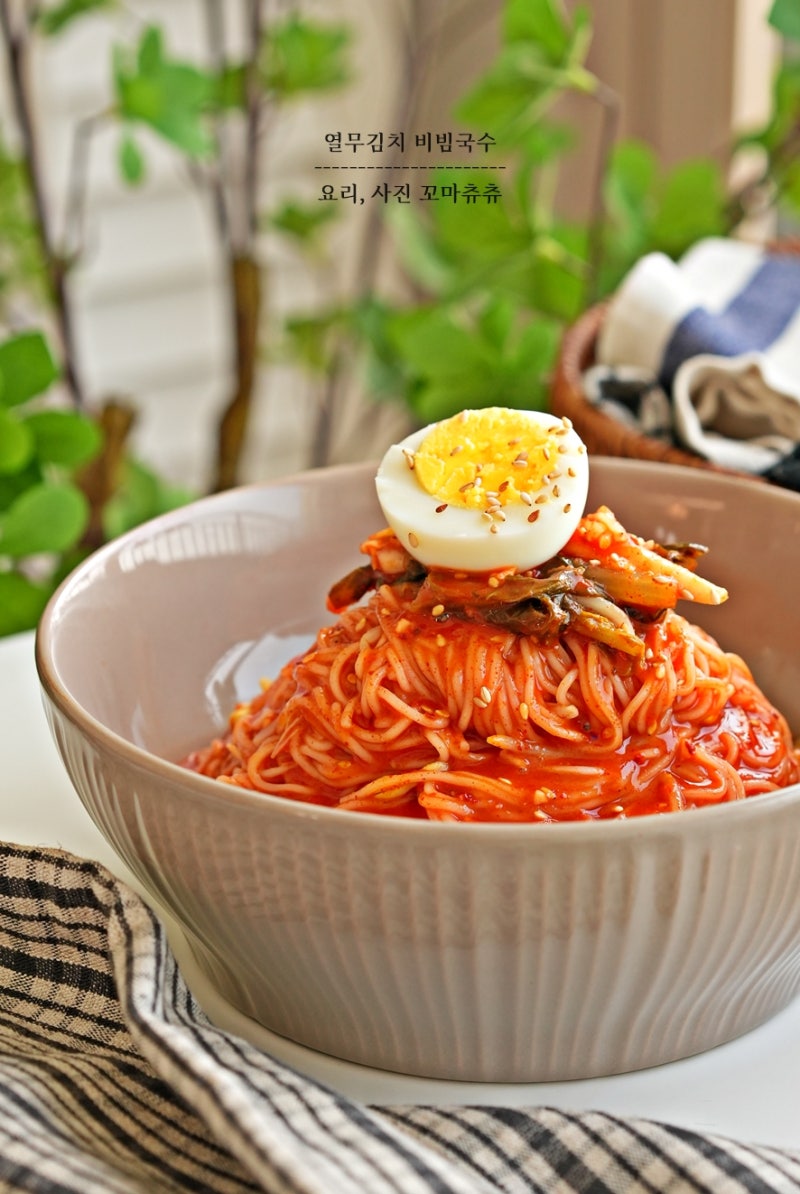 열무 김치 비빔국수 레시피 열무비빔국수 간단한 비빔국수 양념장 만드는법