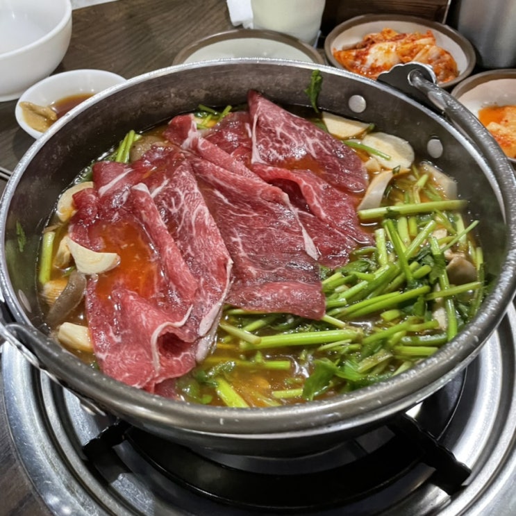  장유 맛집) 얼큰한 미나리 샤브 먹고 싶을 땐 등촌샤브샤브