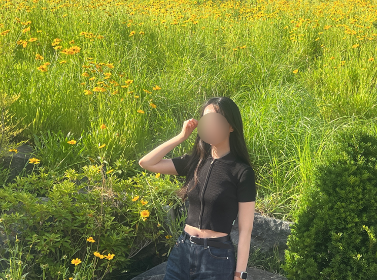 인스턴트펑크 슬림크롭니트집업 블랙 반팔