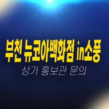 06-10 부천 뉴코아백화점in소풍 상동 아울렛 점포 상가분양/매매 평형호실 분양금액/매매가 잔여평형대 현장 및 주택전시관 방문예약!