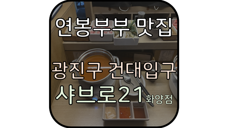  [광진구, 건대입구역 샤브샤브 맛집] 샤브로21화양점, 편안하고 아늑한 분위기의 깔끔한 샤브샤브 맛집