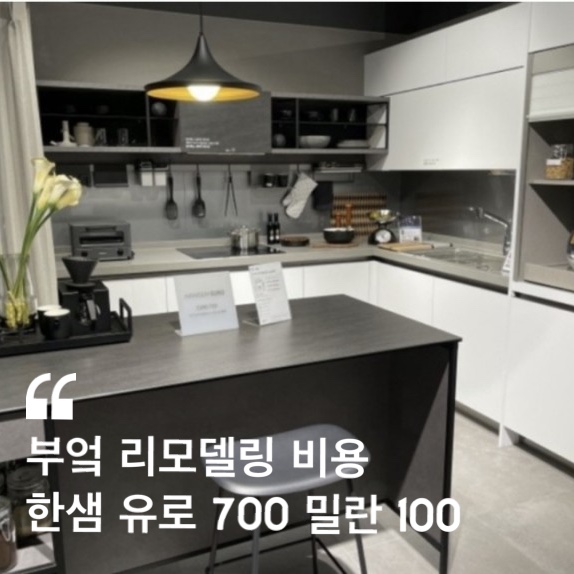  한샘디자인 파크 부엌 리모델링 비용 가격 견적