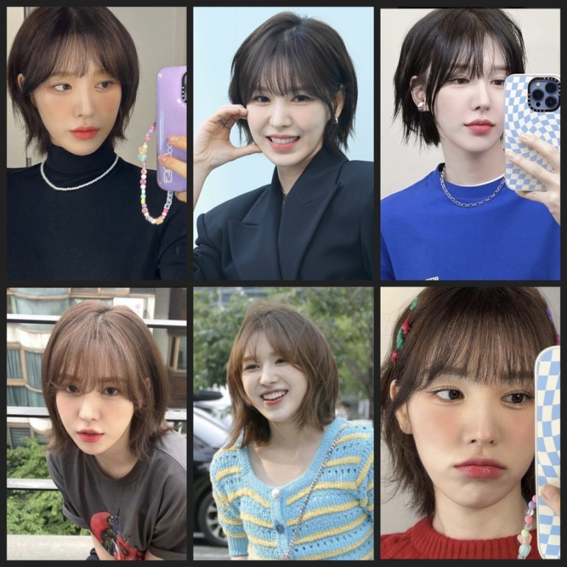 웬디 숏컷 연예인 볼륨펌 단발펌 중단발 허쉬컷 단발 미디움 레이어드컷 짧은 여자 머리스타....