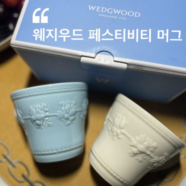  WEDGWOOD 웨지우드 페스티비티 머그 ( 아이보리 블루 )