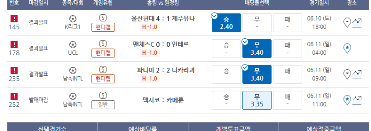 프로토 6/11일 챔스 결승 등 적중 및 아쉬운 올킬 실패 프로토 6/11일 챔스 결승 등 적중 및 아쉬운 올킬 실패