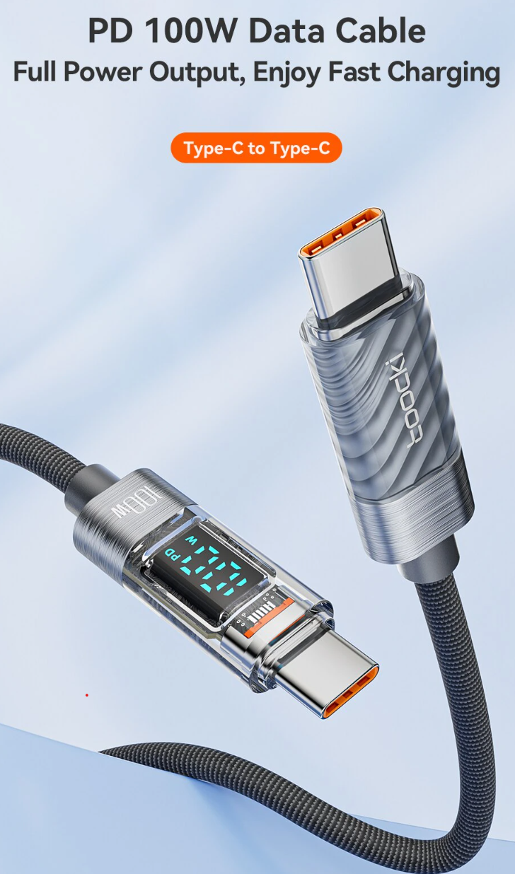  알리 100W PD 디스플레이 고속 충전 케이블 해외직구 내돈내산 후기