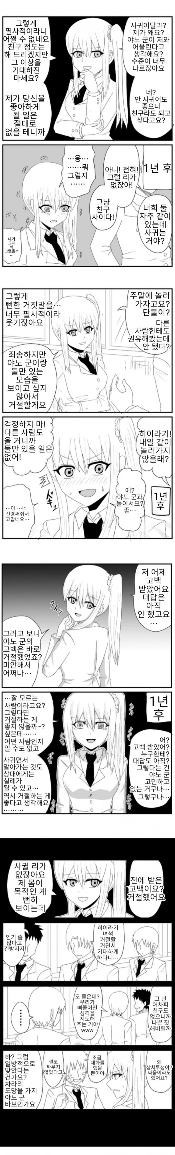 1년 후에 좋아하게 되는 이야기 1화 - [오리지널 만화][웹코믹]