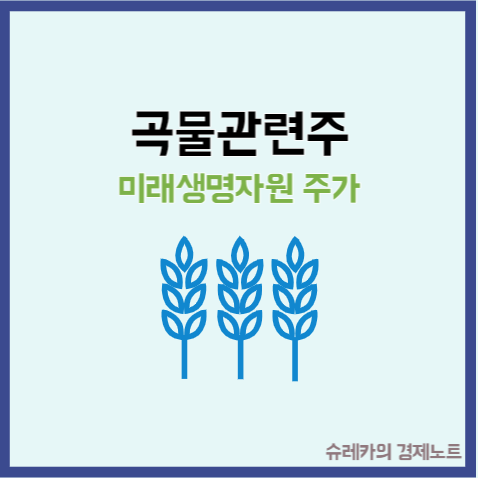  미래생명자원 주가 곡물관련주 우크라 댐 붕괴 엘니뇨