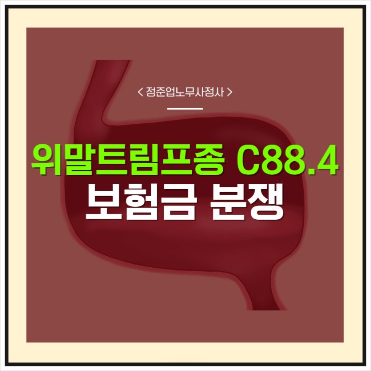 위말트림프종 C88.4 MALT lymphoma 보험금 분쟁