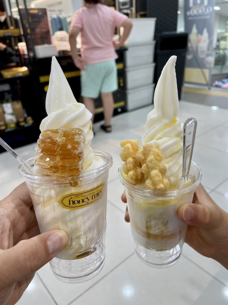 모다아울렛 천안아산점 토종 벌집아이스크림 꿀옥수수아이스크림 honey miel 허니멜 / 천안식후감