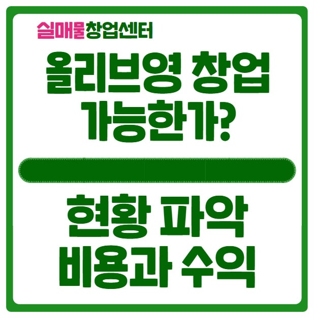 올리브영 창업 가능한가? 비용과 수익은? (매매포함) 올리브영 창업 가능한가? 비용과 수익은? (매매포함)