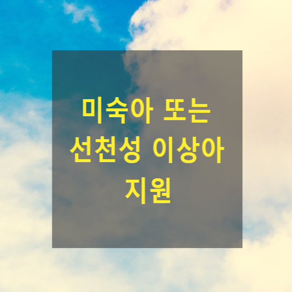  <복지>미숙아 또는 선천성이상아 지원