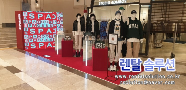  강남 신세계 백화점 SPAO 신규오픈 행사장 전광판 설치