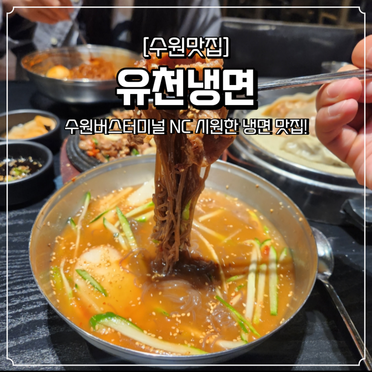 수원 NC백화점 점심 맛집 유천냉면