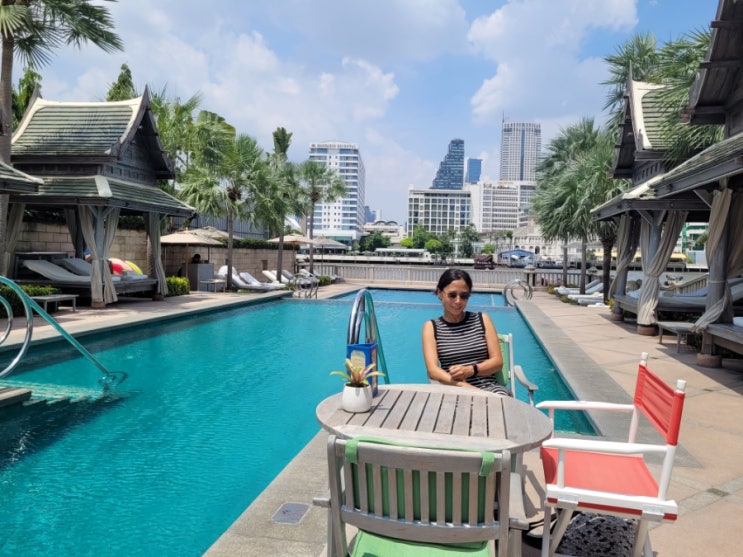 태국 여행 방콕 페닌슐라 호텔 리버사이드 5성급 리조트 수영장 후기