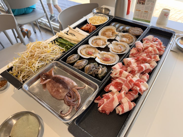  해산물과 소고기의 만남 낙산사 낙산 해수욕장 맛집 해물 삼합 양양 우바다