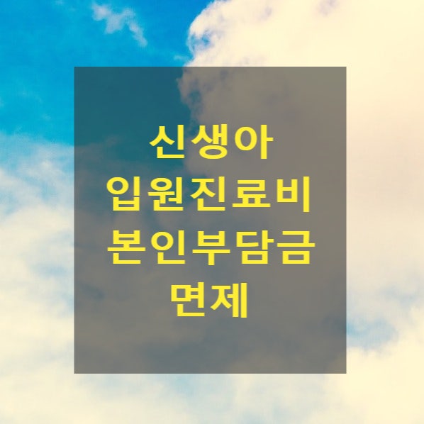 <복지>신생아 입원진료비 본인부담금 면제