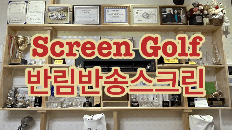  사장님 상장과 박인비 프로님 사진 가득 창원 반림반송스크린