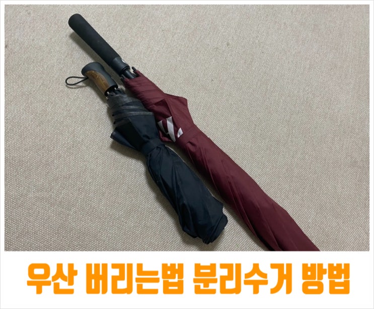 우산 버리는법 핵쉬운 우산 버리기 분리수거법