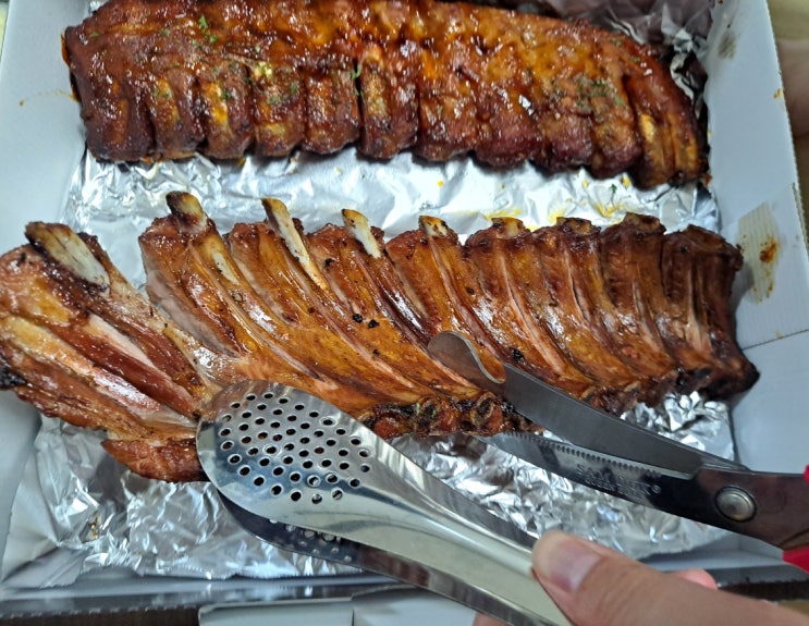 [성남 맛집] 홍구등갈비 본점 :: 소금구이맛등갈비+ 매운맛 등갈비 배민 내 돈 내산 후기