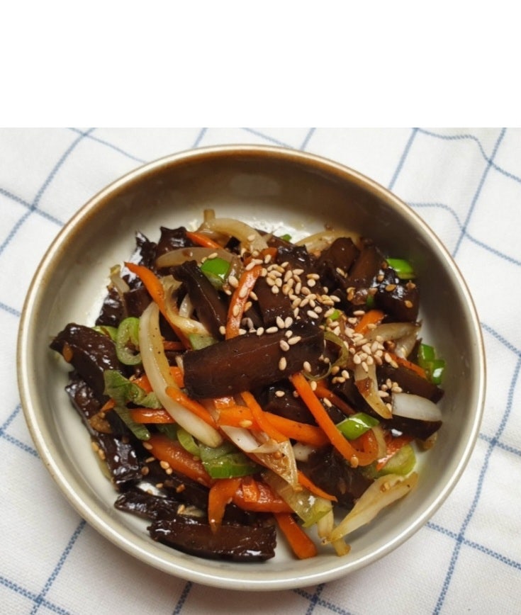 말린 도토리묵 볶음 레시피 도토리 말랭이 요리