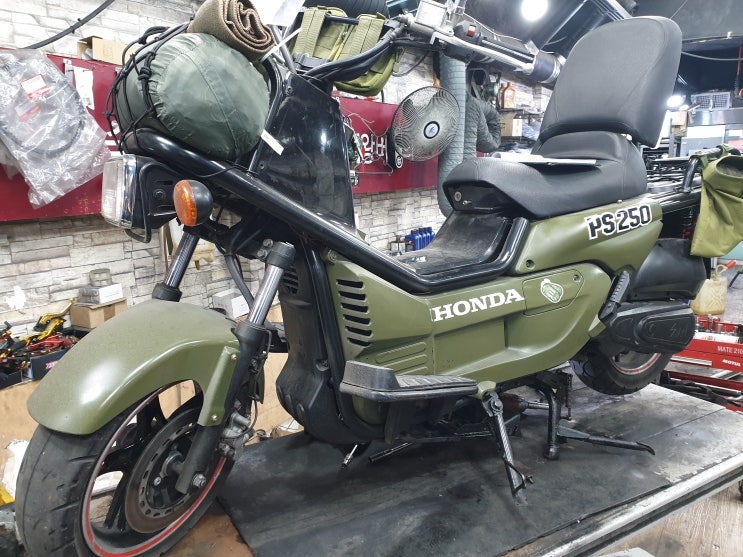  BULL 125(혼다 PS250 st) 시동 불량, 원 웨이 클러치, 스타터 클러치 점검 광명 중앙 오토바이