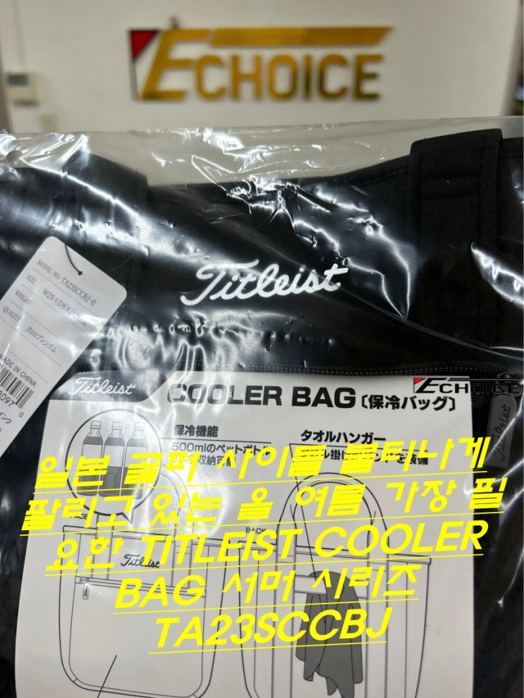 여름 대비 절대적으로 필요한 COOLER BAG 일본에서 불나게 팔리고 있는 TITLEIST 서머 시리즈 쿨러 백 TA23SCCBJ 심플 소개
