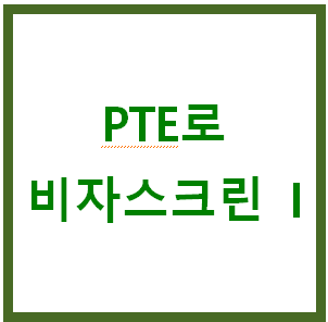  PTE로 비자스크린 점수 만들기 1편