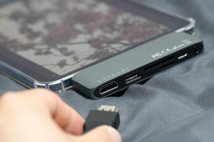아이패드 미러링 방법 / 사테치 C타입 아이패드 USB 멀티 허브
