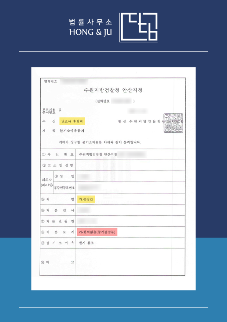  원나잇 고소 신고 당한 억울한 의뢰인 준강간 불기소 처분 어떻게?