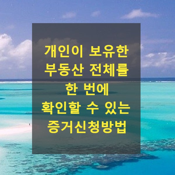  개인이 보유한 부동산 전체를 한 번에 확인할 수 있는 증거신청방법(개인별지방세부과내역, 사실조회, 지적전산자료조회서)