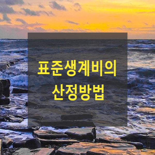  표준생계비의 산정방법