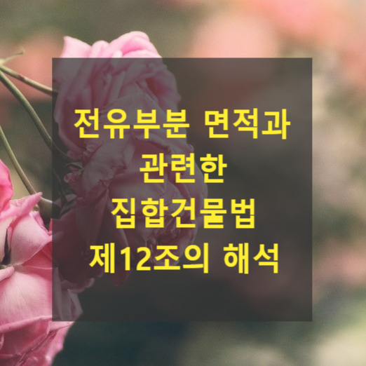  전유부분 면적과 관련한 집합건물법 제12조의 해석(집합건물의 소유 및 관리에 관한 법률)