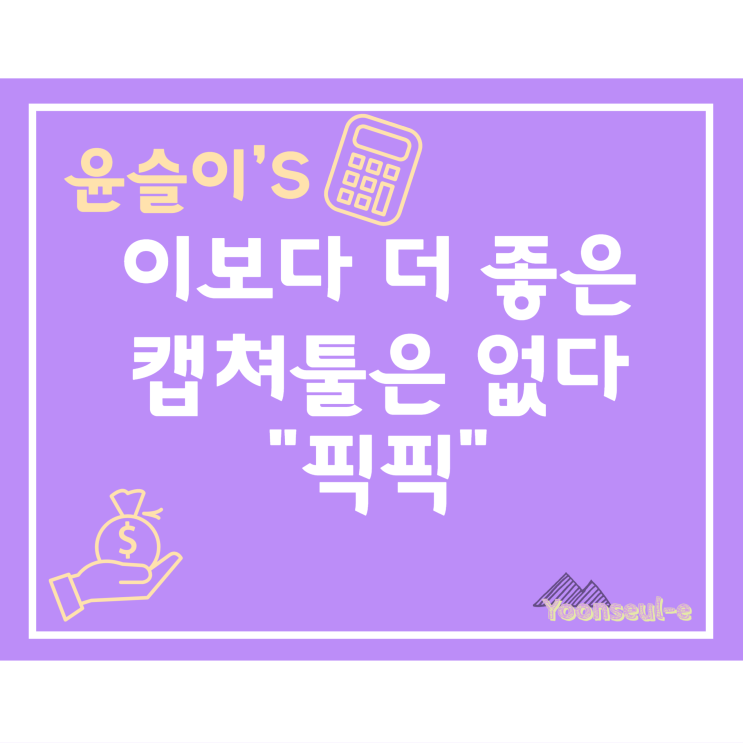  캡쳐로 편집까지 가능한 픽픽 캡쳐프로그램추천, 사용방법, 커서캡쳐,테두리,화살표넣기 기본기능충실