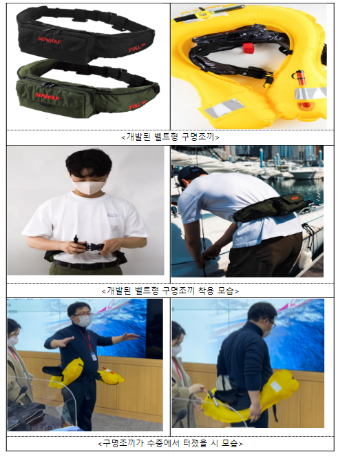 착용이 편리한 벨트형 구명조끼 무상 지원한다_해양수산부 착용이 편리한 벨트형 구명조끼 무상 지원한다_해양수산부