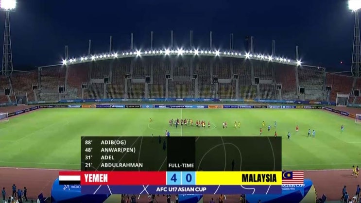  2023 AFC U-17 아시안컵 A조 1차전 예멘 vs 말레이시아
