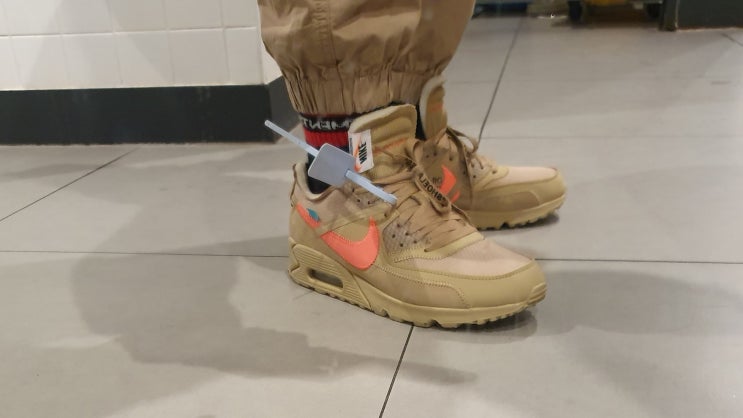  NIKE X OFF-WHITE_AIR MAX90 DESERT ORE ( 나이키 오프화이트 에어맥스90 데저트오어 ) feat. 정가품구별