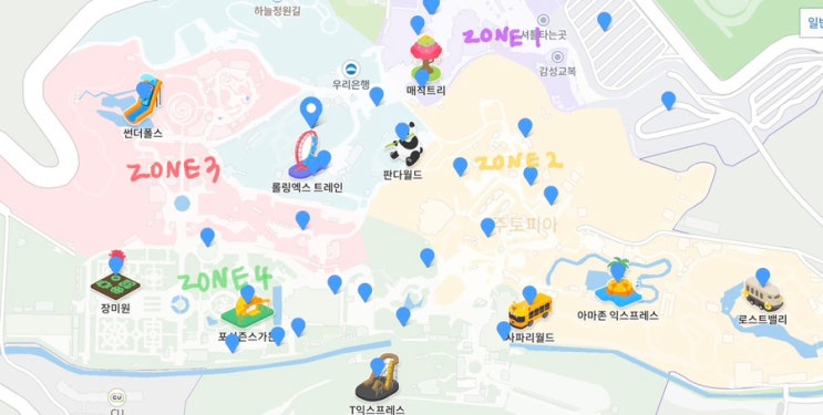  Everland guide for foreingers - (2) Map