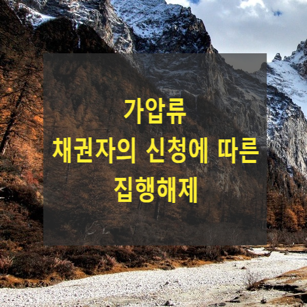 가압류 채권자의 신청에 따른 집행해제