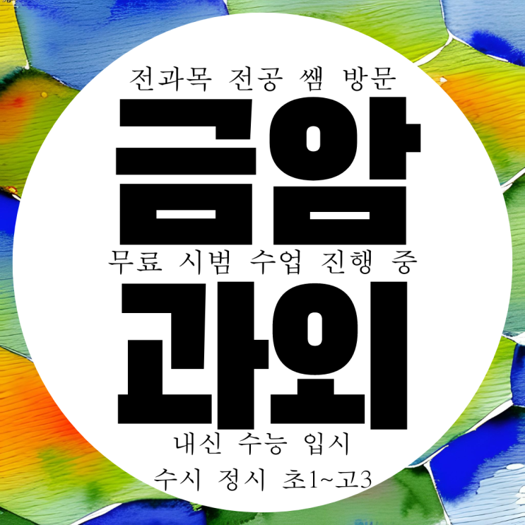  계룡 금암동 고등 영어과외 초등 중등 중학생 수학과외 과학 국어 전문