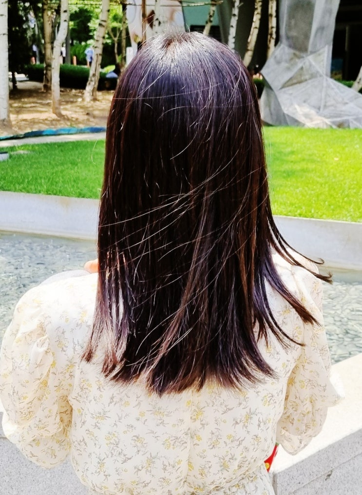 성복동 미용실 샵루다 2호점에서 매직하고 뒷모습 청순녀로