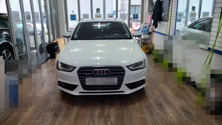  아우디A4 12.3모니터 확장과 M2C-200A 360도 어라운드뷰 장착