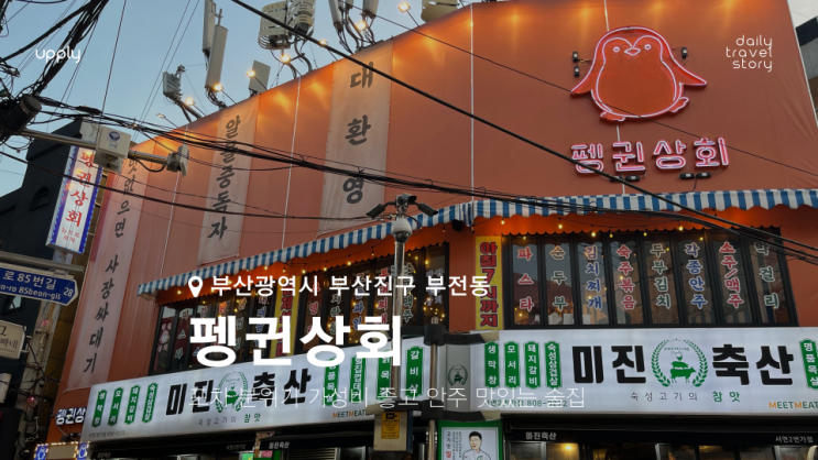  부산 서면 술집 핫플 실내포차 펭귄상회 가성비 좋은 안주 맛집