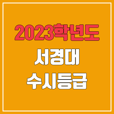 2023 서경대 수시등급 (예비번호, 서경대학교)