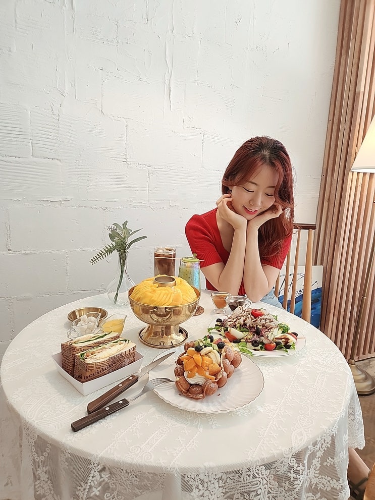  대전 망고 빙수 궁동 더써니스트 카페