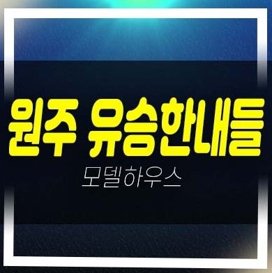  06-16 원주 유승한내들 더스카이 반곡동 계약금5% 39층 랜드마크 치악산,원주천,백운산 조망 모델하우스 미분양아파트 소식