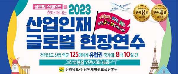  전남도, ‘2023 산업인재 글로벌 현장연수’ 125명 확정